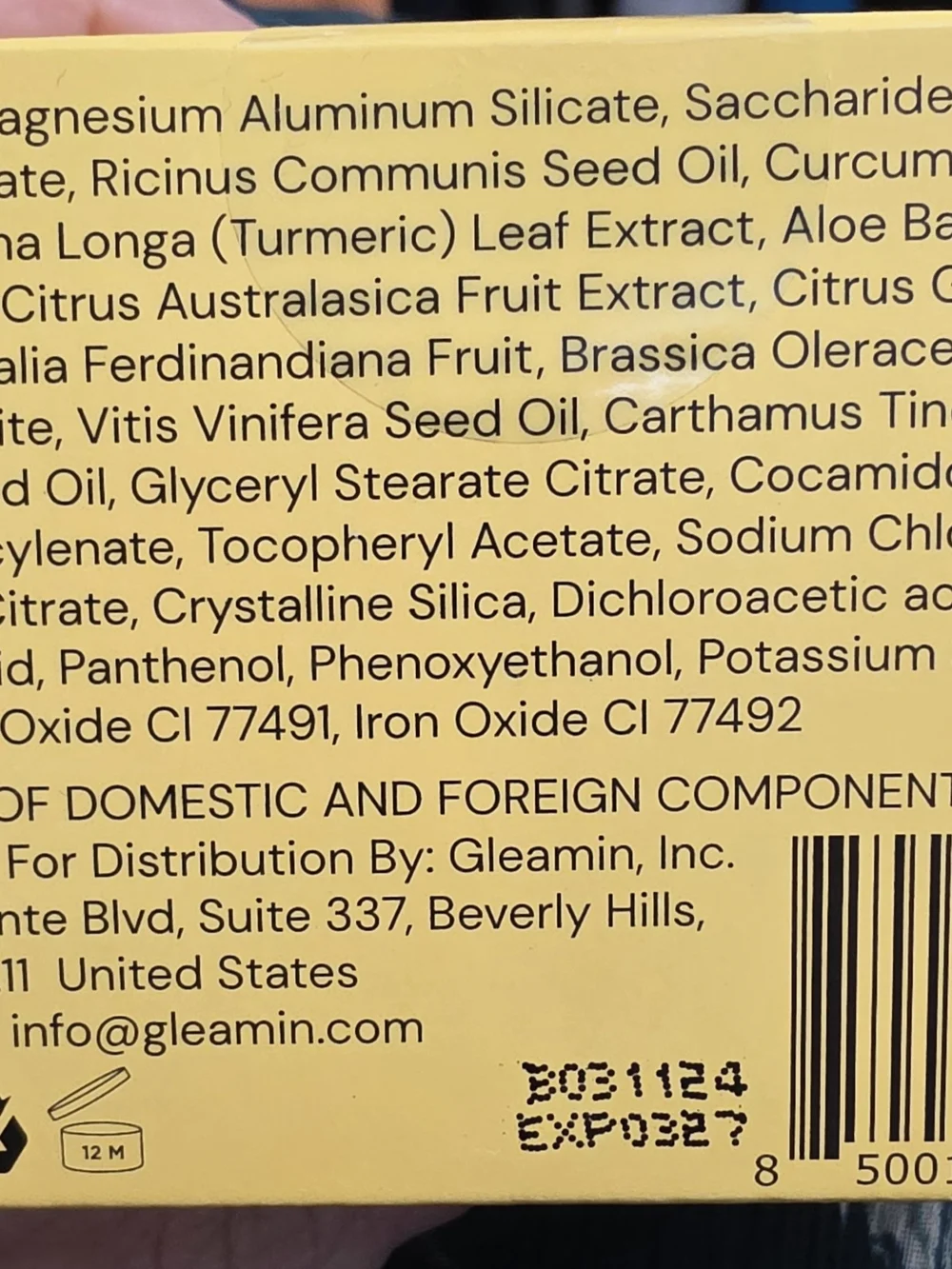 Gleamin Vitamin C Treatment Mask - Yellow Brightening Face Mask Great Product